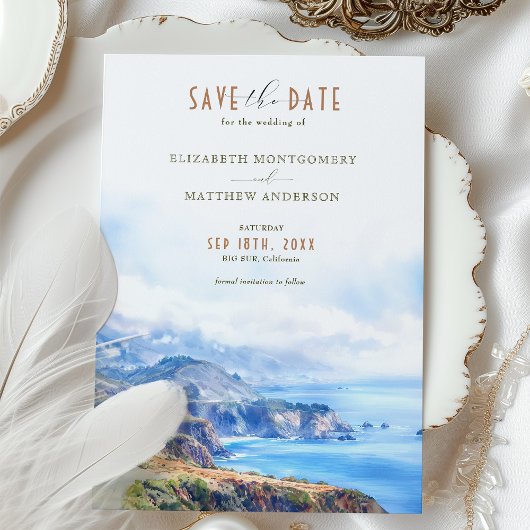 Big Sur California - Save the Date Kaart