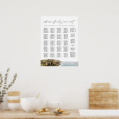 BIG SUR CALIFORNIA Skyline Wedding Seding Chart Poster (Keuken)