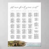 BIG SUR CALIFORNIA Skyline Wedding Seding Chart Poster (Voorkant)