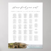 BIG SUR CALIFORNIA Skyline Wedding Seding Chart Poster (Voorkant)