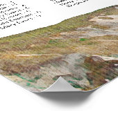 BIG SUR CALIFORNIA Skyline Wedding Seding Chart Poster (Hoek)