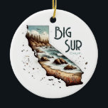 Big Sur California Souvenir Gift Keramisch Ornament<br><div class="desc">Je verbleef op het strand om de zonsondergang te kijken en nu zijn alle kleine winkels gesloten. Steun een lokale Californische kunstenaar met dit unieke souvenir om je dag aan het strand te herinneren!</div>