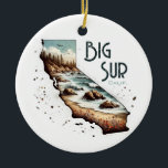 Big Sur California Souvenir Gift Keramisch Ornament<br><div class="desc">Je verbleef op het strand om de zonsondergang te kijken en nu zijn alle kleine winkels gesloten. Steun een lokale Californische kunstenaar met dit unieke souvenir om je dag aan het strand te herinneren!</div>