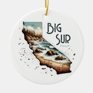 Big Sur California Souvenir Gift Keramisch Ornament