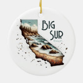 Big Sur California Souvenir Gift Keramisch Ornament (Achterkant)