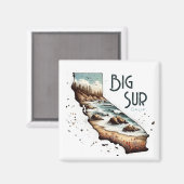 Big Sur California Souvenir Gift Magneet (Voorkant / Achterkant)