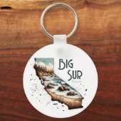 Big Sur California Souvenir Gift Sleutelhanger (Achterkant)