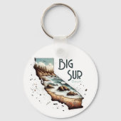 Big Sur California Souvenir Gift Sleutelhanger (Achterkant)
