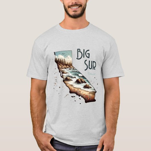 Big Sur California Souvenir Gift T-shirt (Voorkant)