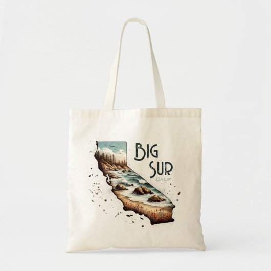 Big Sur California Souvenir Gift Tote Bag (Voorkant)