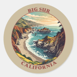 Big Sur California Verenigde Staten Ronde Sticker