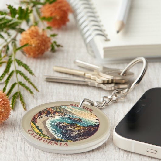 Big Sur California Verenigde Staten Sleutelhanger (Voorkant Rechts)