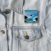 Big Sur California Vierkante Button 5,1 Cm (In situ)