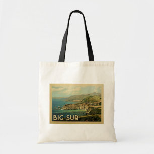 Big Sur California Vintage Travel Tote Bag