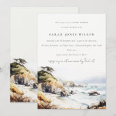 Big Sur California Watercolor Scape Baby Shower Kaart (Voorkant / Achterkant)