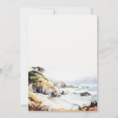 Big Sur California Watercolor Scape Wedding Shower Kaart (Achterkant)