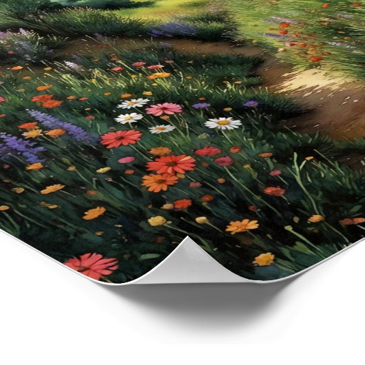 Big Sur California Waterverf Poster (Hoek)