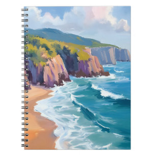 Big Sur, Californië Aquarel Oceaan Schilderij Notitieboek