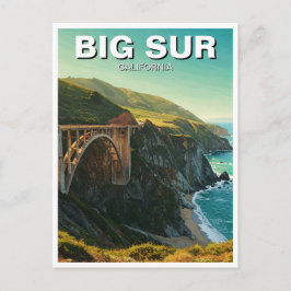 Big Sur Californië Bixby Bridge Reis Briefkaart
