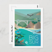 Big Sur, Californië Briefkaart (Voorkant / Achterkant)