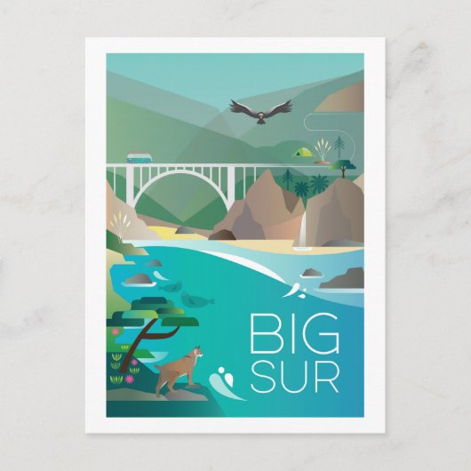 Big Sur, Californië Briefkaart (Voorkant)