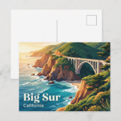 Big Sur Californië Briefkaart (Voorkant / Achterkant)