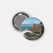 Big Sur, Californië, gelabeld, Magneet (Voorkant / Achterkant)