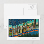 Big Sur, Californië - grote lettertjes Briefkaart (Voorkant / Achterkant)