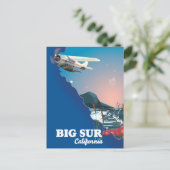 Big Sur Californië kaart (Staand voorkant)