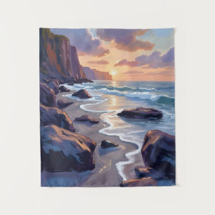 Big Sur, Californië Kust Kunst Schilderij Wandkleed