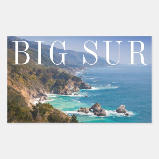 Big Sur Californië kust Rechthoekige Sticker (Voorkant)