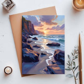 Big Sur, Californië kust schilderij Briefkaart