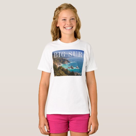Big Sur Californië kust T-shirt (Voorkant volledig)