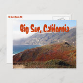 Big Sur, Californië-landschap Briefkaart (Voorkant / Achterkant)