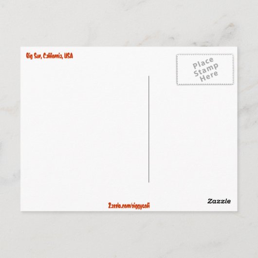 Big Sur, Californië-landschap Briefkaart (Achterkant)