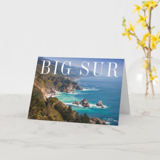 Big Sur Californische kust | Gefeliciteerd Kaart (Gele Bloem)