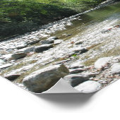 Big Sur Campground - Stream die door bomen stroomt Poster (Hoek)