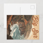 Big Sur: Cliffside Waves Briefkaart (Voorkant / Achterkant)