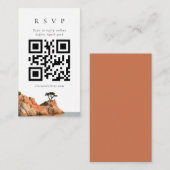 Big Sur Cypress Coast Waterverf QR Code RSVP Kaart (Voorkant / Achterkant)