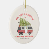 Big Sur Kerstboom Boerderij  RV Camper Keramisch Ornament (Rechts)