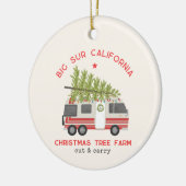 Big Sur Kerstboom Boerderij  RV Camper Keramisch Ornament (Links)