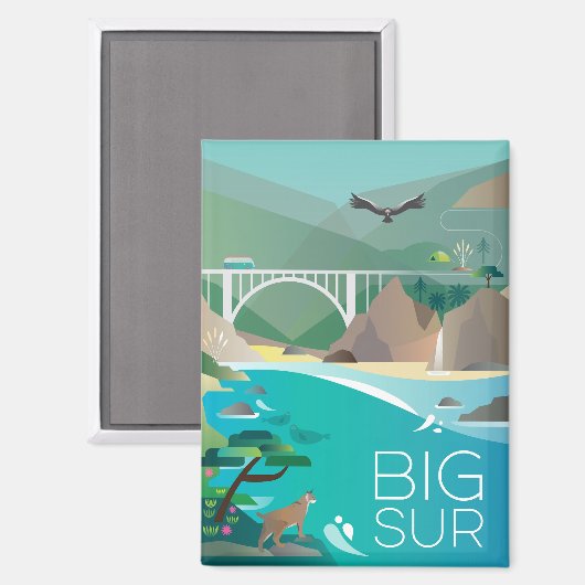 Big Sur koelkastmagneet Magneet (Voorkant / Achterkant)