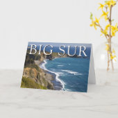 Big Sur Kustlijn | Californië | Gefeliciteerd Kaart (Gele Bloem)