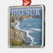 Big Sur kustlijn | Californië Metalen Ornament (Links)
