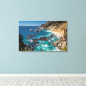 Big Sur-kustlijn,Westkust,Pacifische kust Canvas Afdruk (Insitu (Houten vloer))