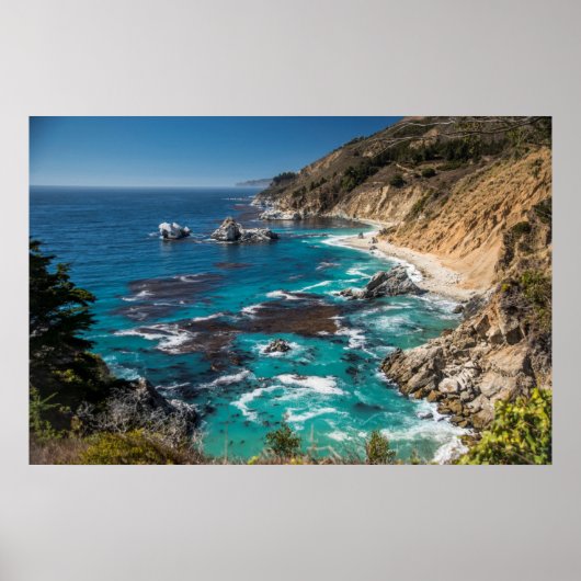 Big Sur-kustlijn,Westkust,Pacifische kust Poster (Voorkant)