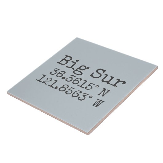 Big Sur Latitude-lengtegraad Tegeltje (Zijkant)
