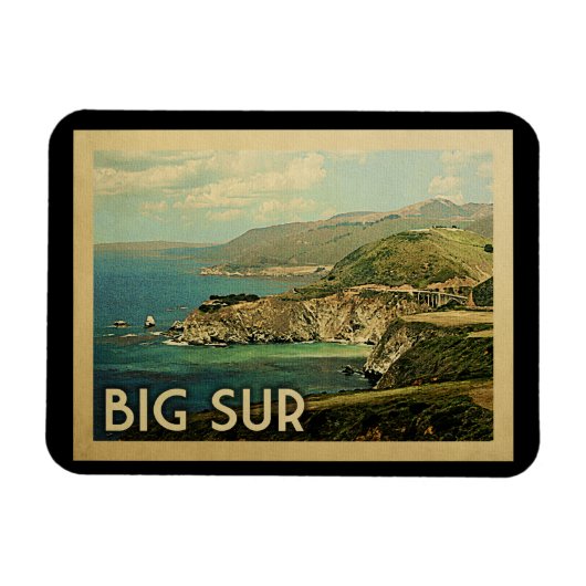 Big Sur Magnet California Vintage Travel Magneet (Horizontaal)