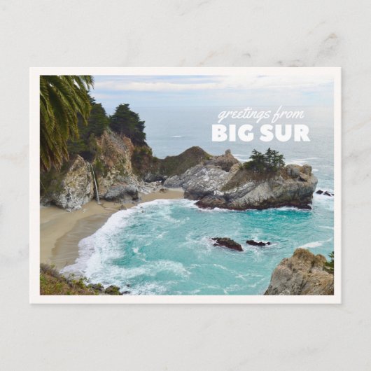 Big Sur McWay Waterval Pacific Coast Highway Briefkaart (Voorkant)