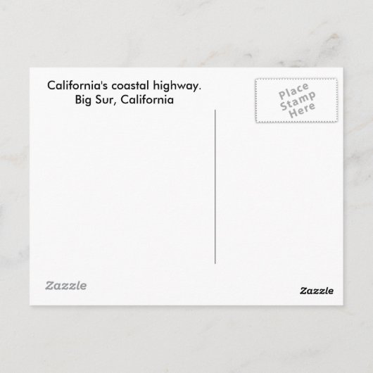 Big Sur-postkaart Briefkaart (Achterkant)